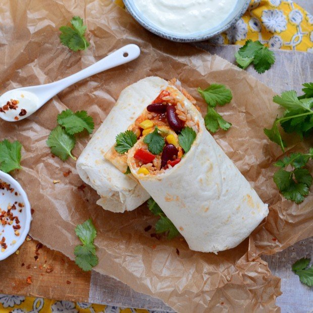 Vegetáriánus burrito